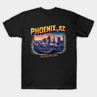 Phoenix Arizona Souvenir Vintage Nostalgic Cityscape tee T-Shirt